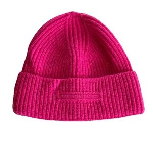 MODENA New York Ribbed Cuff Hat in Hot Pink